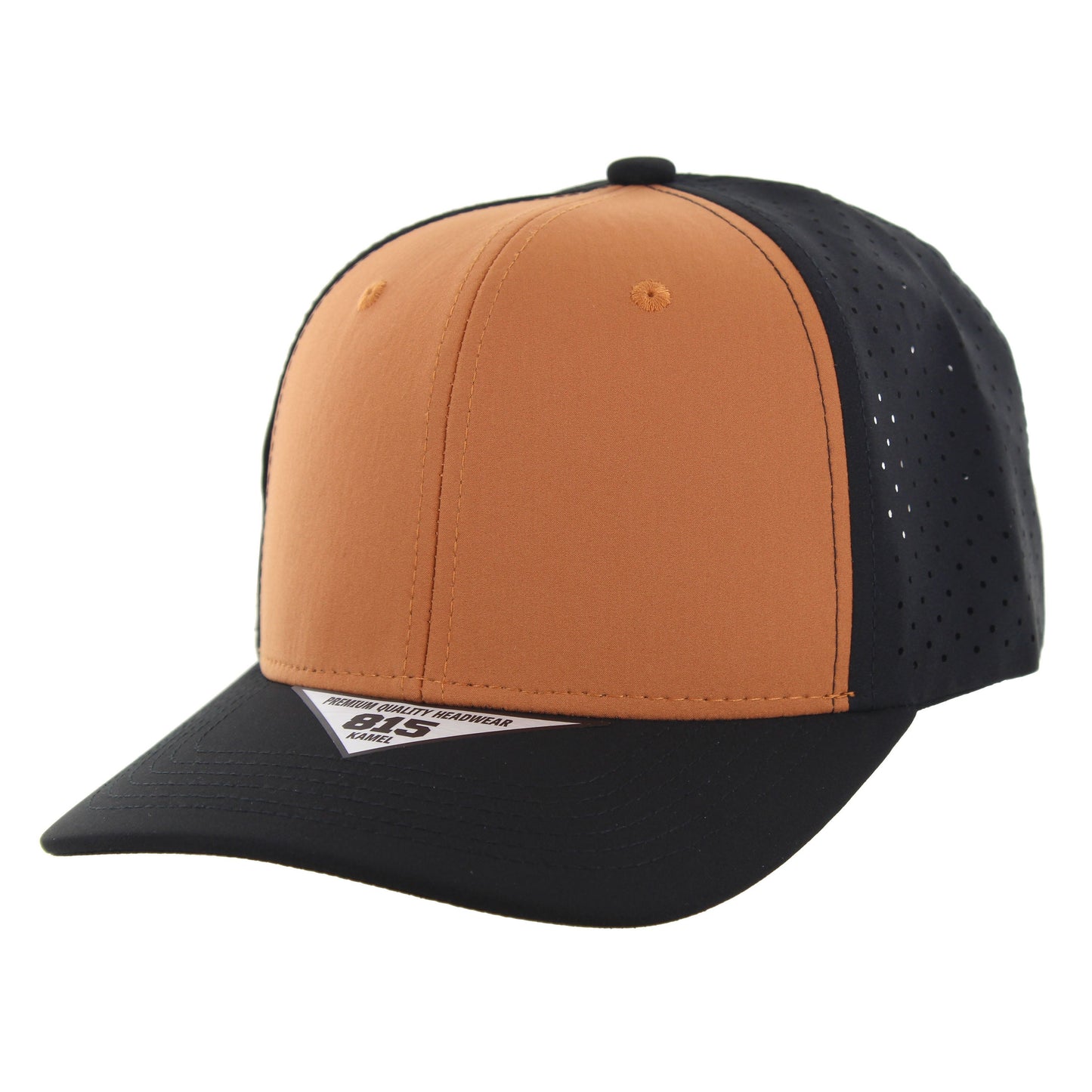 K815DP - PERFORATED HAT - Burnt Orange/Black/Black