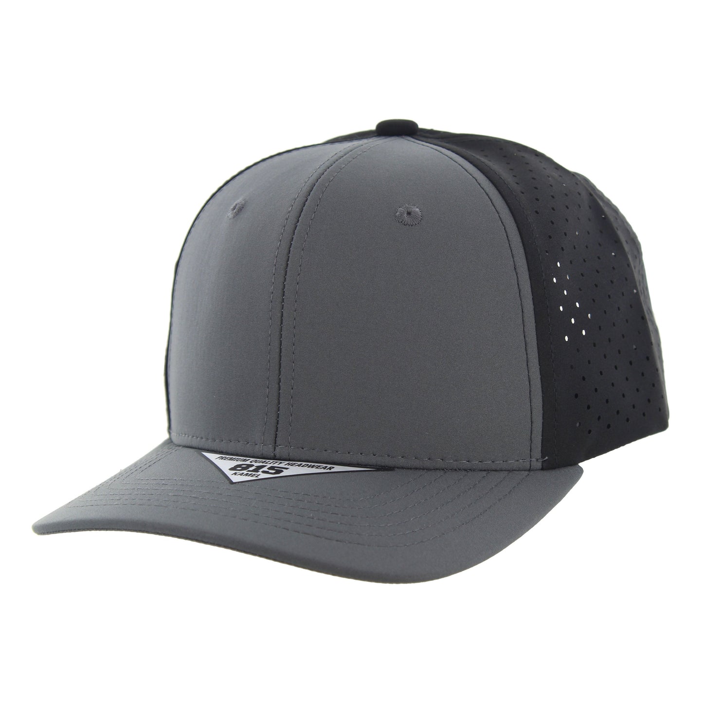K815DP - PERFORATED HAT - Charcoal/Black