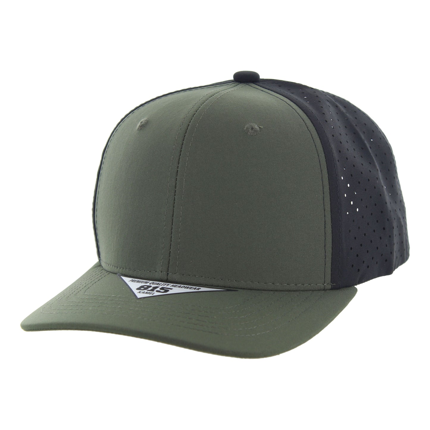 K815DP - PERFORATED HAT - Olive/Black