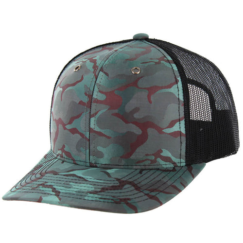Teal Burgundy Camo/Black