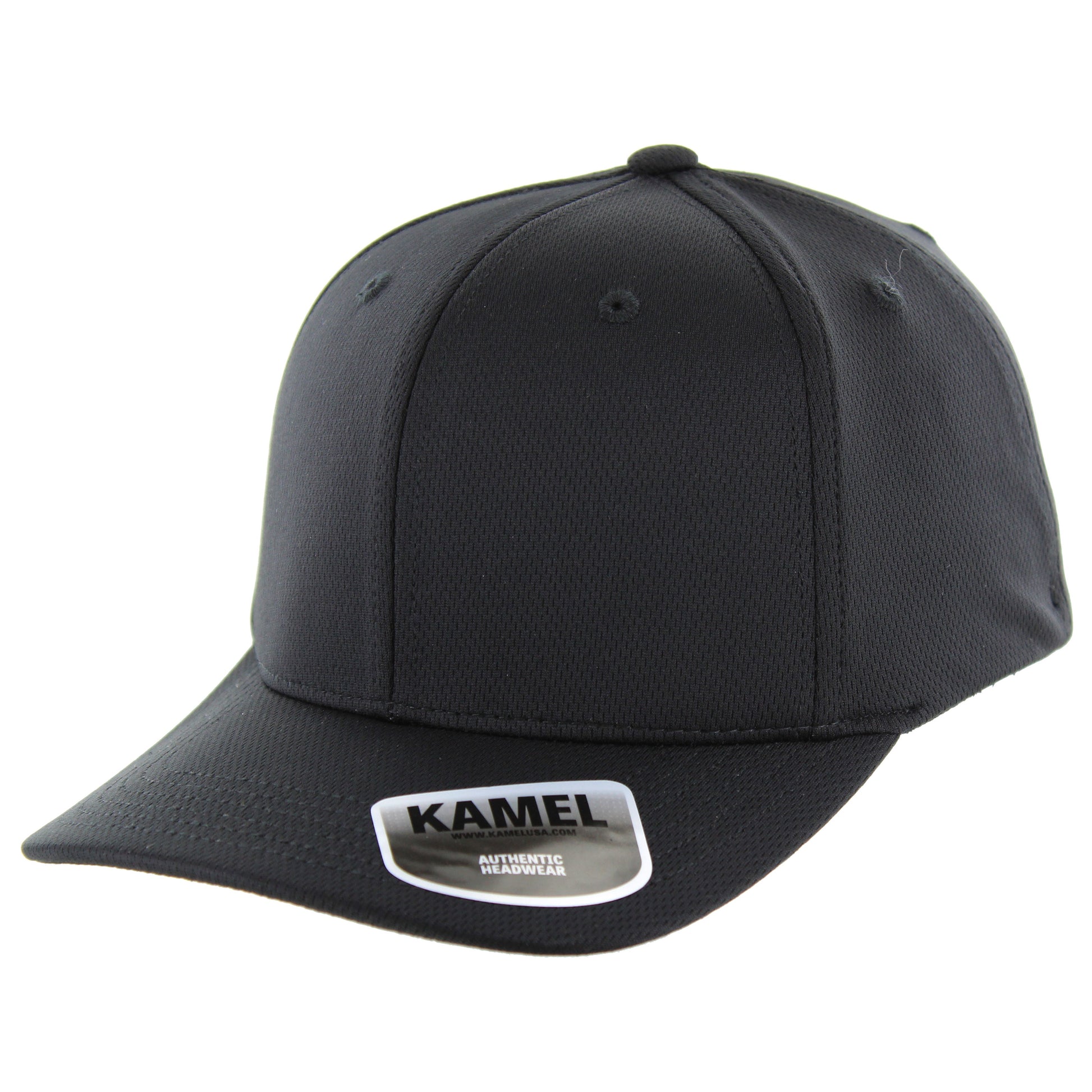 K815PK - 6 PANEL POLY KNIT CAP - Black