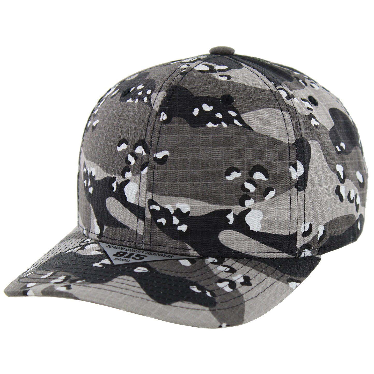 K815RSC - RIPSTOP CAMO HAT - Black Camo