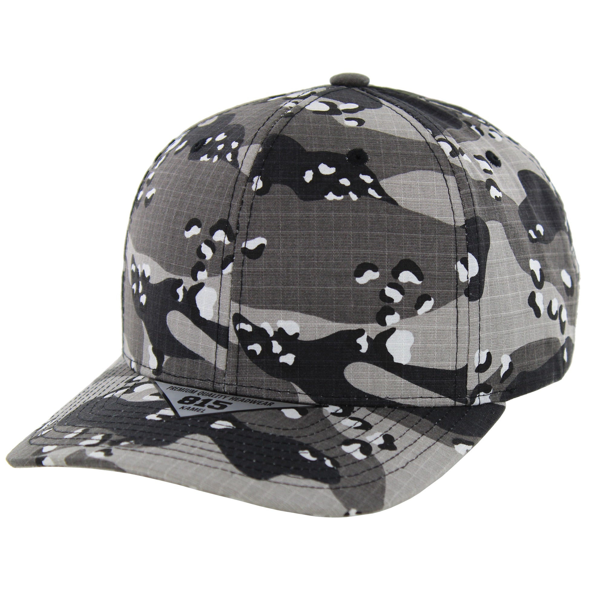K815RSC - RIPSTOP CAMO HAT - Black Camo