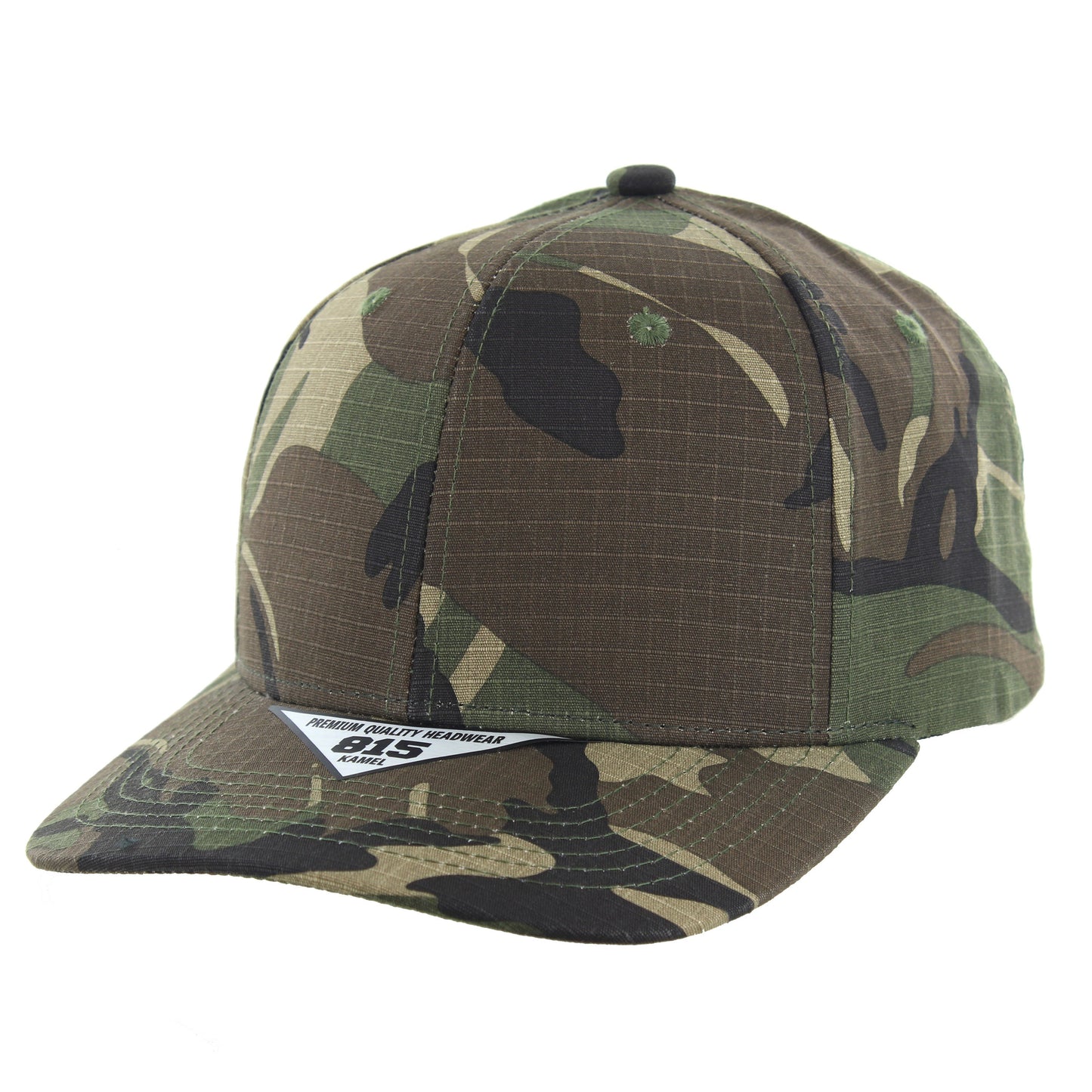 K815RS - 6 PANEL RIPSTOP CAP - Green Camo