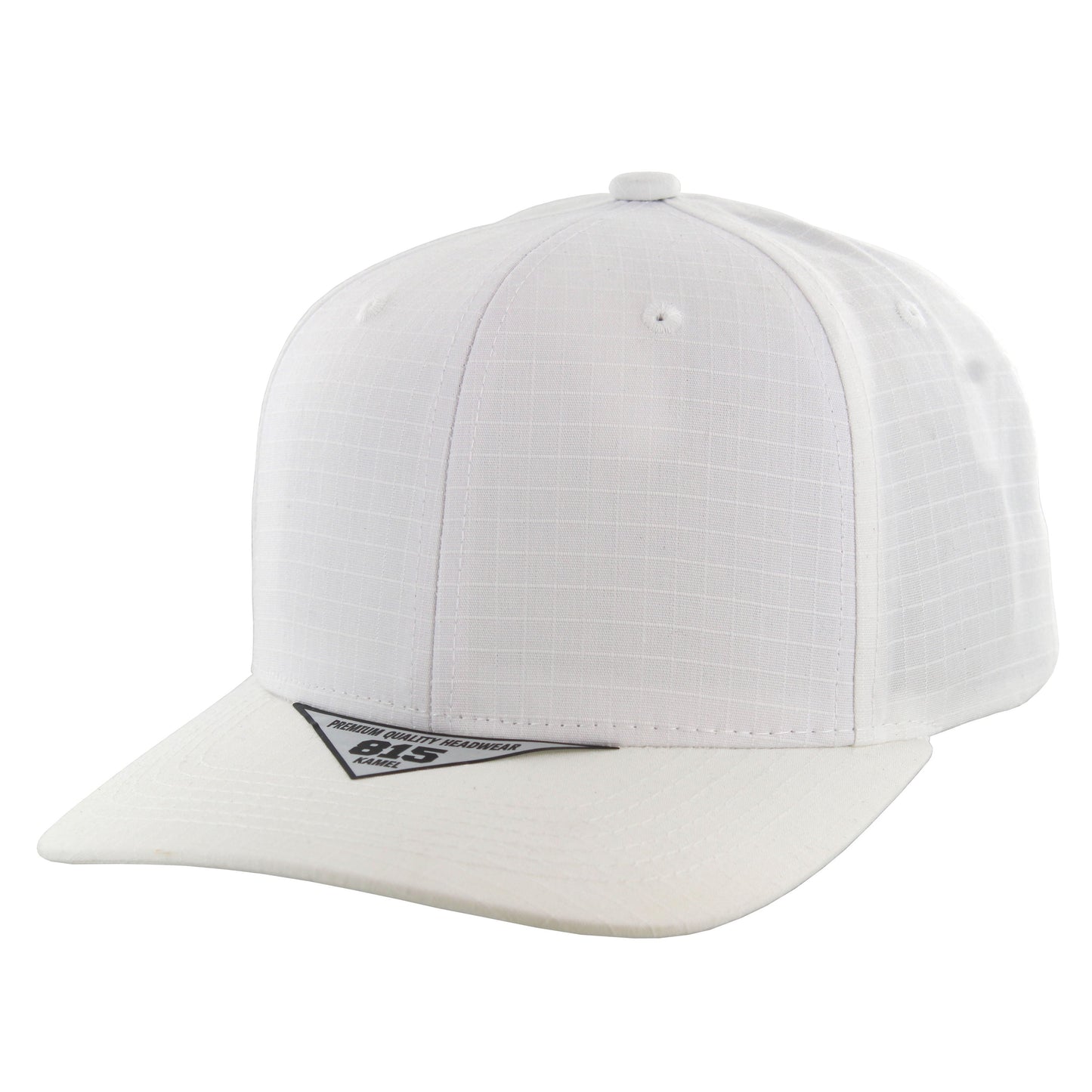 K815RS - 6 PANEL RIPSTOP CAP - White