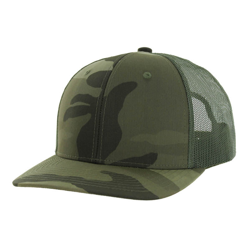 K815T - 6 PANEL TRUCKER - Olive camo(T)/Olive