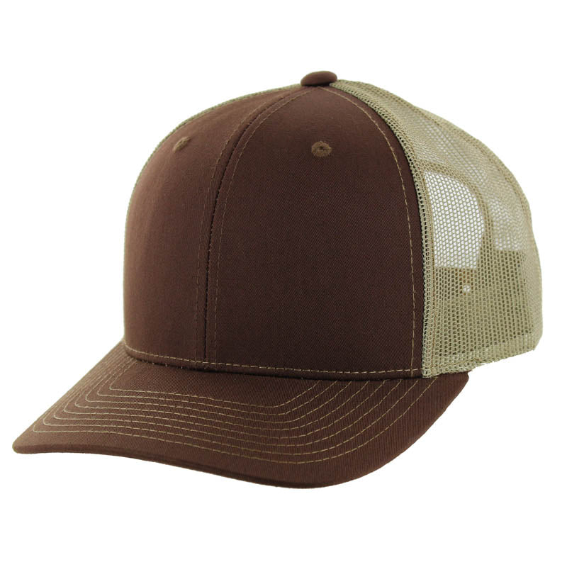 K815T - 6 PANEL TRUCKER - Brown/Khaki