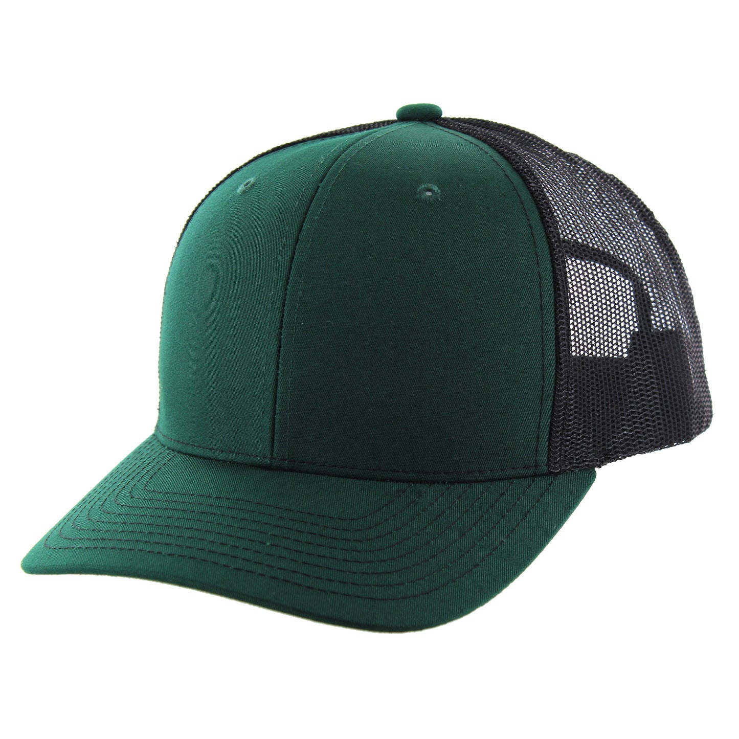 K815T - 6 PANEL TRUCKER - Dark Green/Black