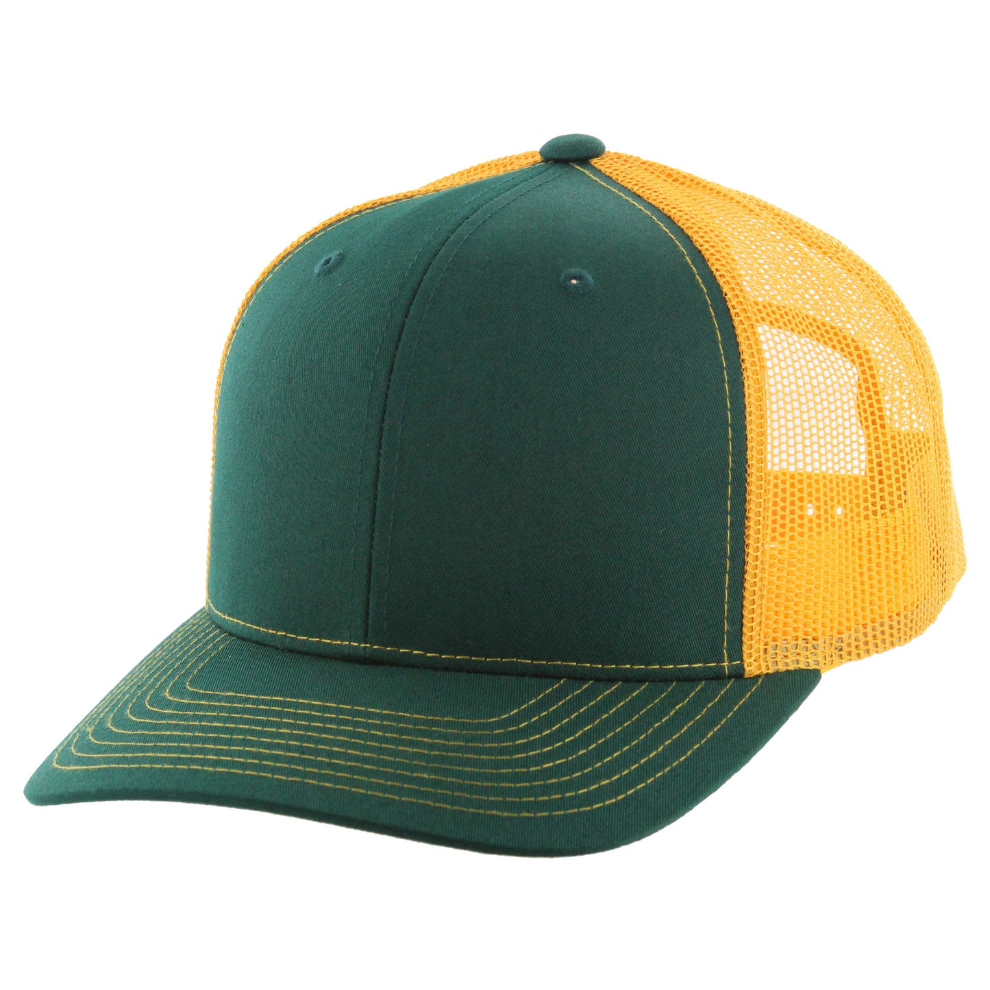 K815T - 6 PANEL TRUCKER - Dark Green/Gold