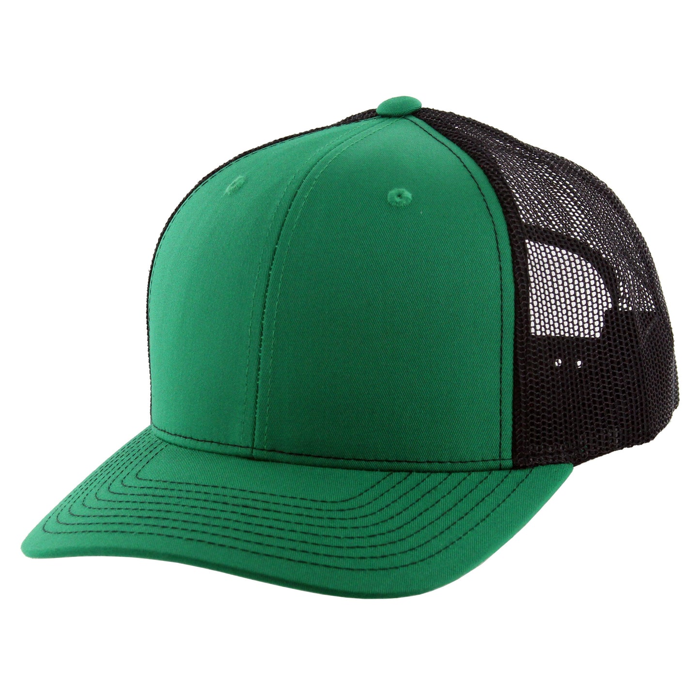 K815T - 6 PANEL TRUCKER - Kelly Green/Black