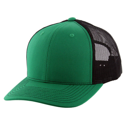 K815T - 6 PANEL TRUCKER - Kelly Green/Black