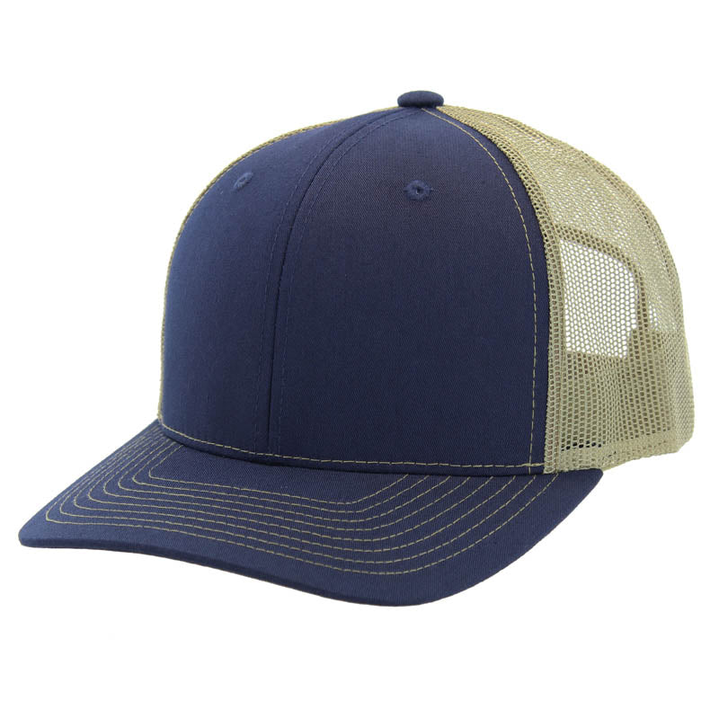 K815T - 6 PANEL TRUCKER - Navy/Khaki