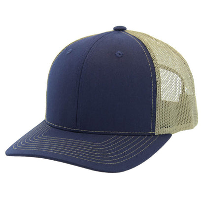 K815T - 6 PANEL TRUCKER - Navy/Khaki