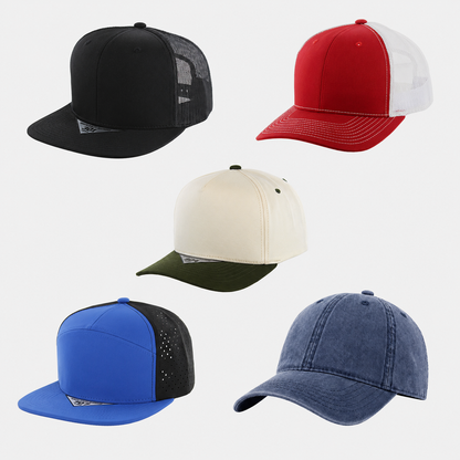 KAMEL 5-Style Premium Blank Cap Sample Pack
