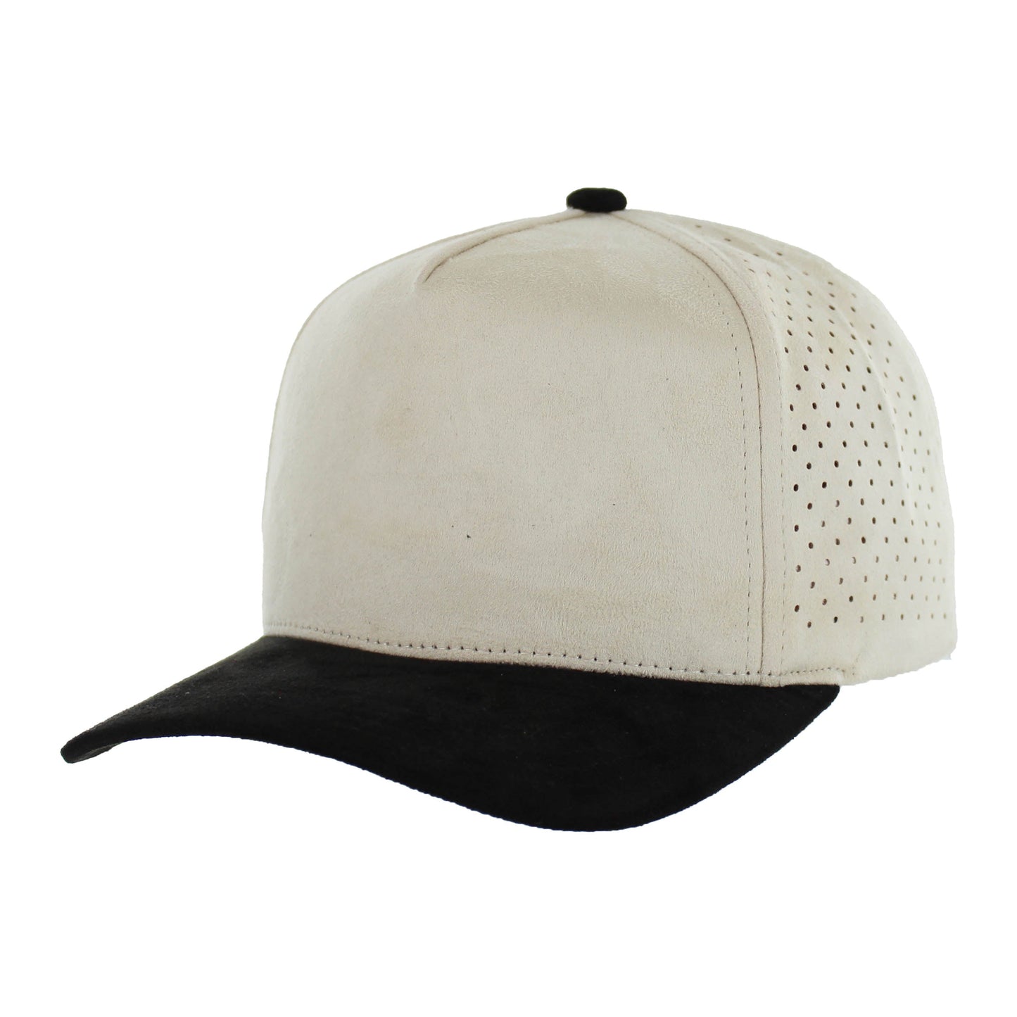 K804SDP - 5 PANEL SUEDE PERFORATED CAP