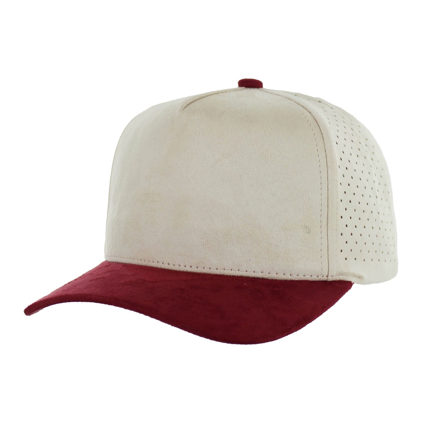 K804SDP - 5 PANEL SUEDE PERFORATED CAP