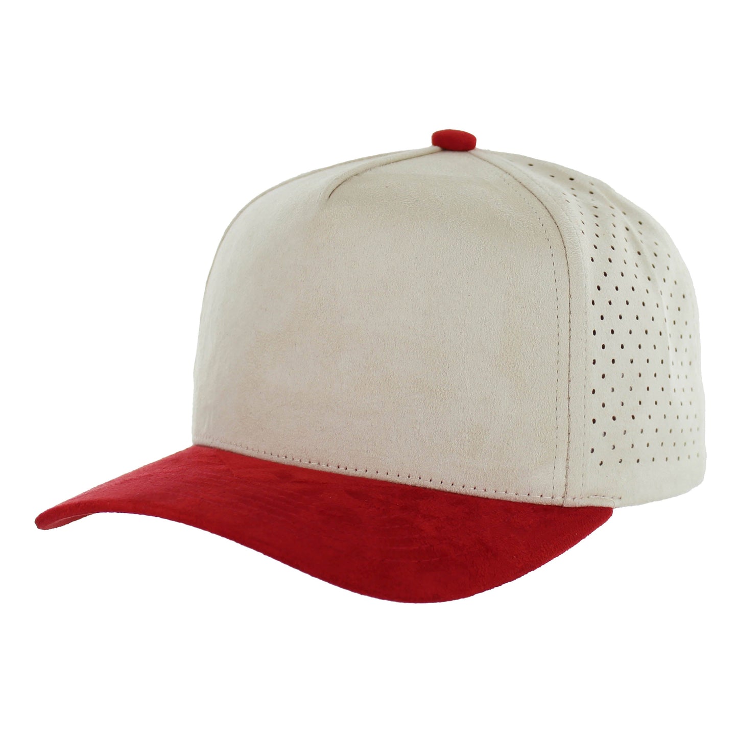 K804SDP - 5 PANEL SUEDE PERFORATED CAP