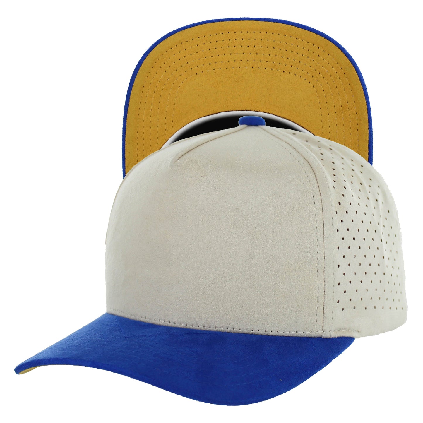 K804SDP - 5 PANEL SUEDE PERFORATED CAP