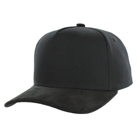 K804CC - 5 PANEL COTTON WITH CORDUROY VISOR CAP