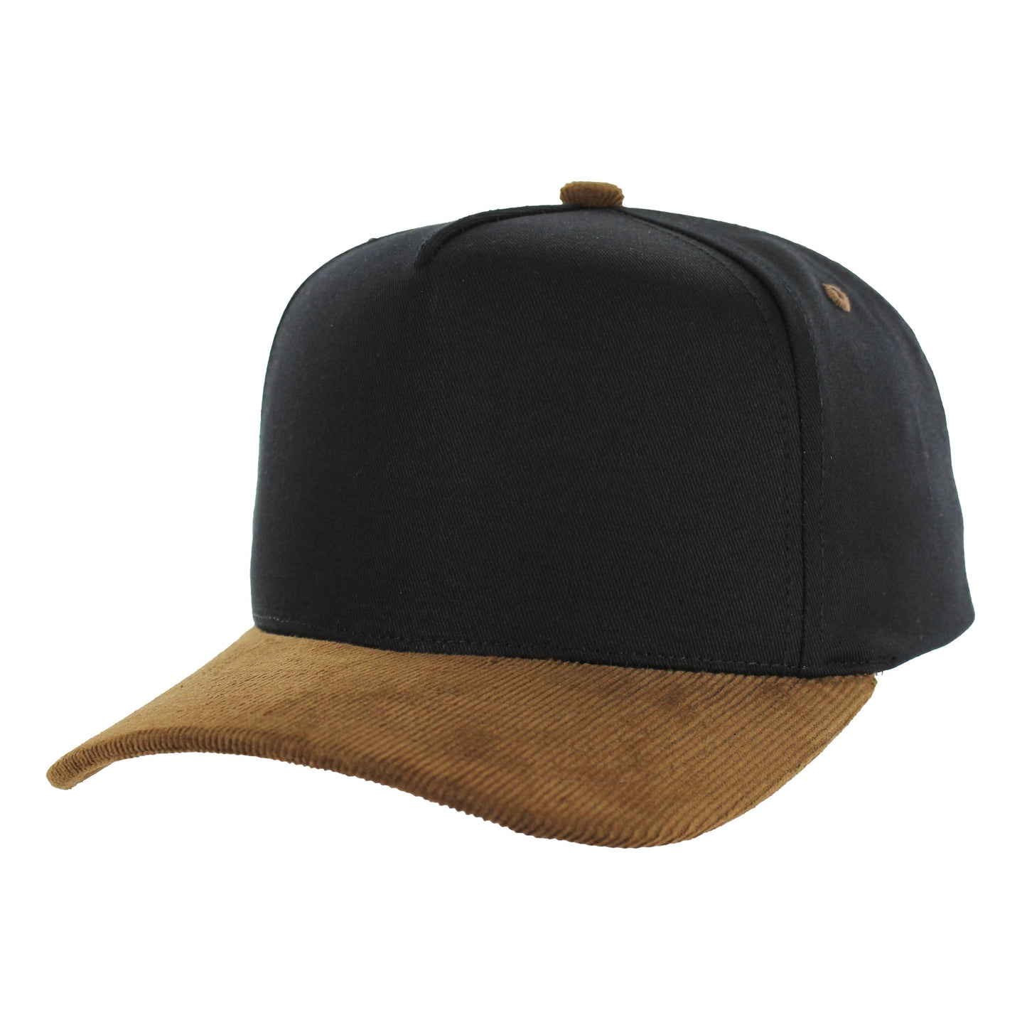 K804CC - 5 PANEL COTTON WITH CORDUROY VISOR CAP