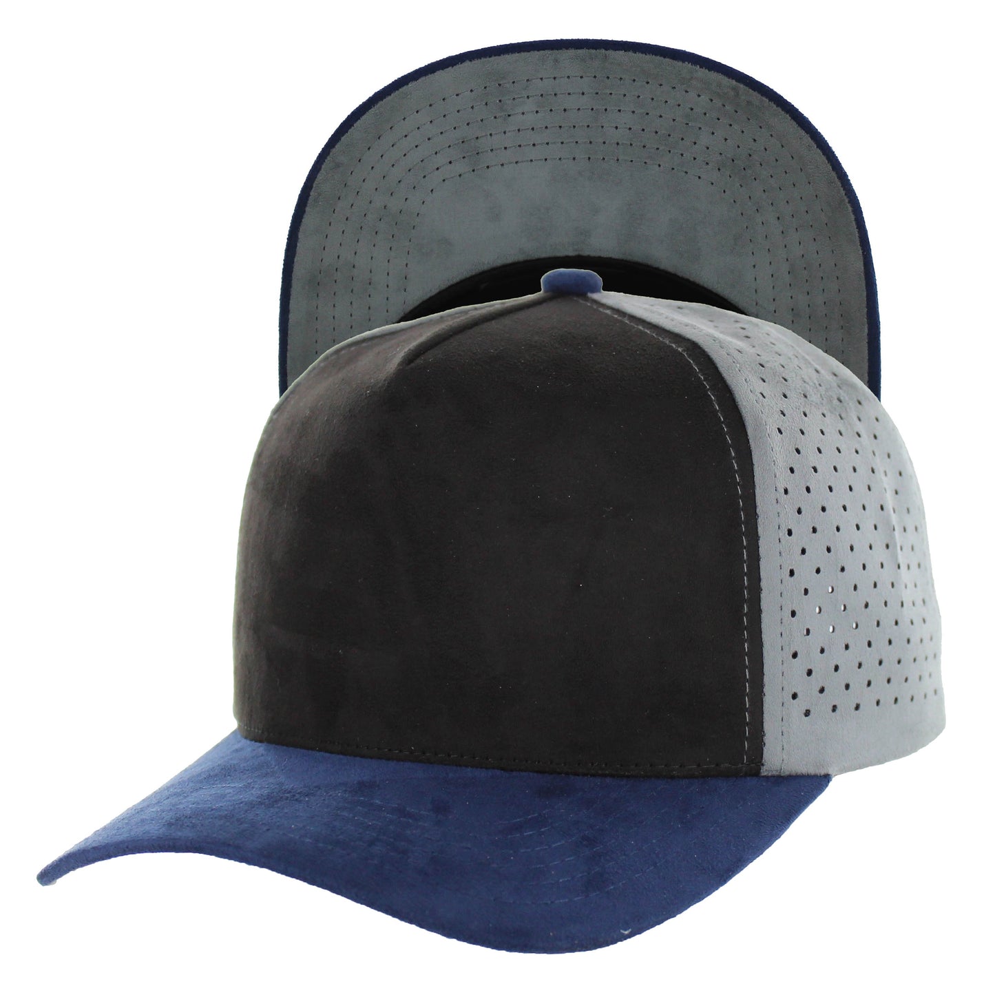 K804SDP - 5 PANEL SUEDE PERFORATED CAP