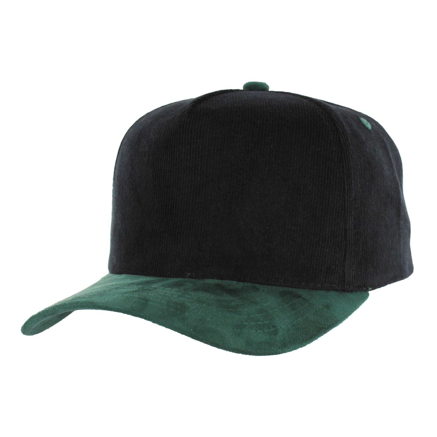 K804CS - 5 PANEL CORDUROY HAT WITH SUEDE VISOR CAP