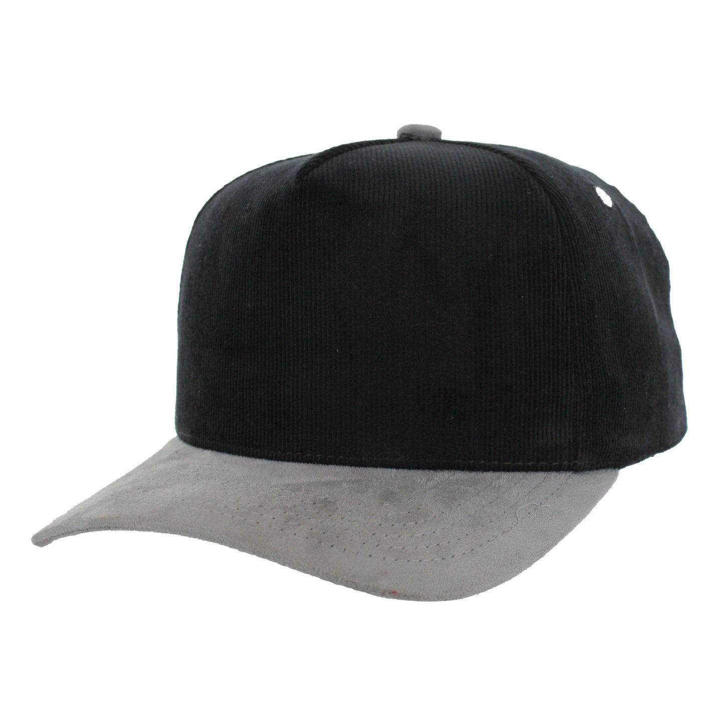 K804CS - 5 PANEL CORDUROY HAT WITH SUEDE VISOR CAP