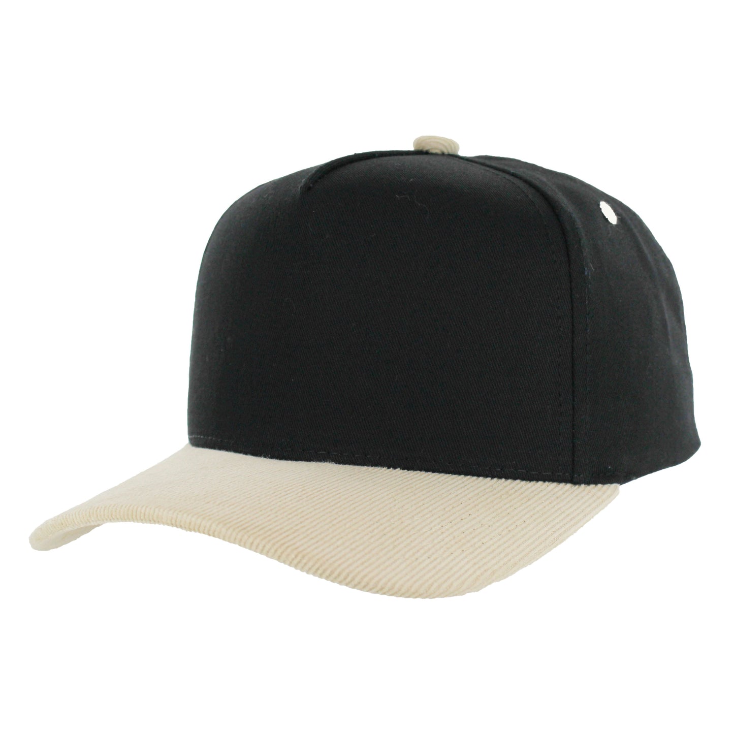 K804CC - 5 PANEL COTTON WITH CORDUROY VISOR CAP
