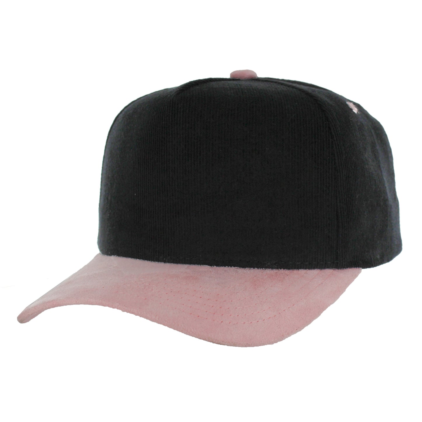 K804CS - 5 PANEL CORDUROY HAT WITH SUEDE VISOR CAP