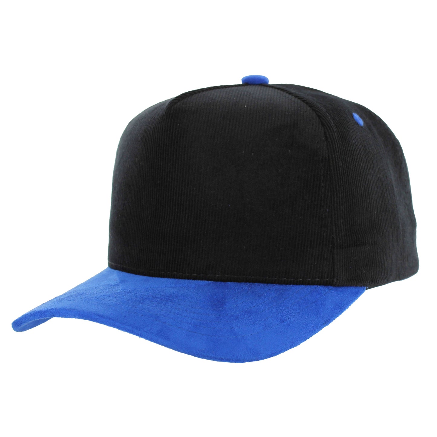 K804CS - 5 PANEL CORDUROY HAT WITH SUEDE VISOR CAP
