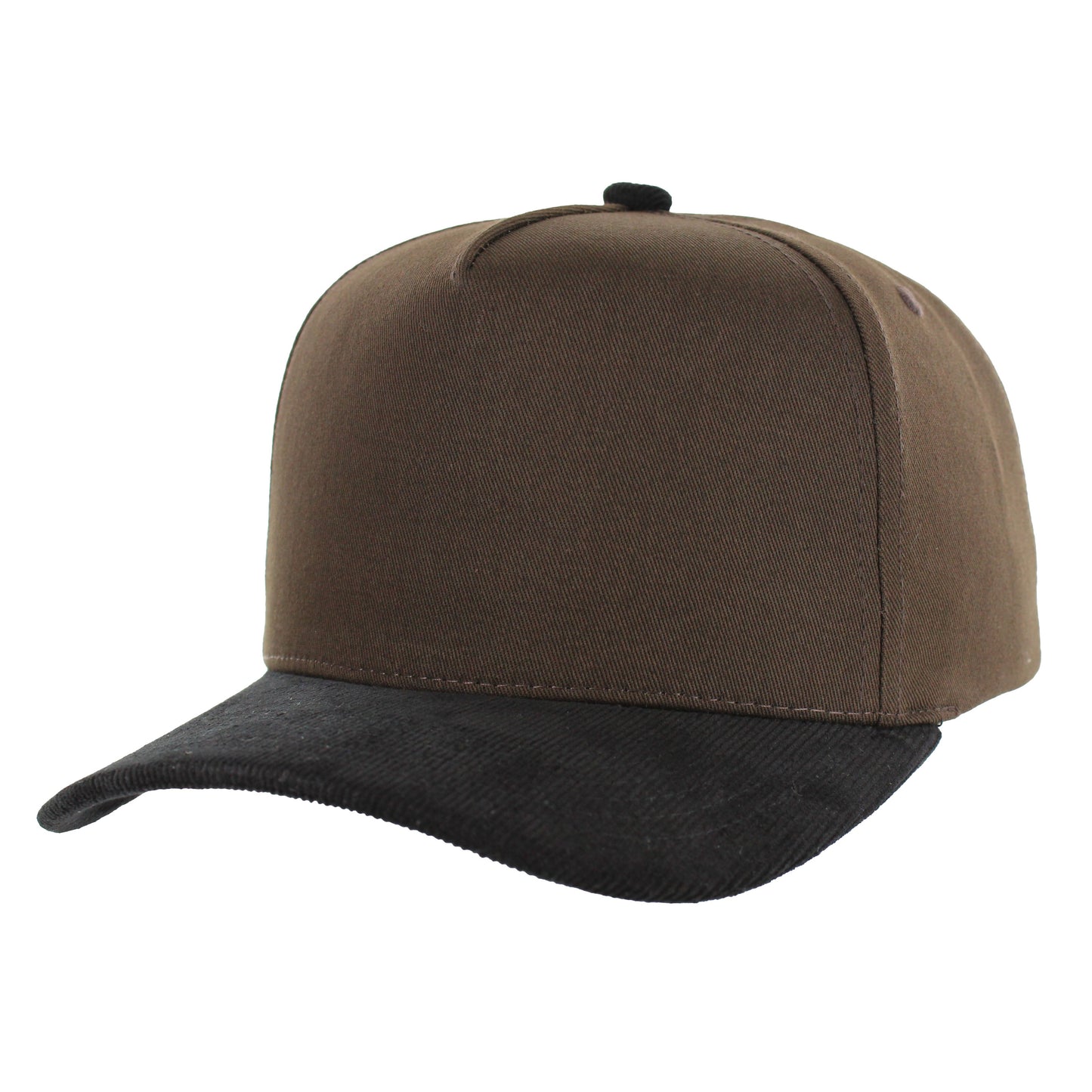 K804CC - 5 PANEL COTTON WITH CORDUROY VISOR CAP