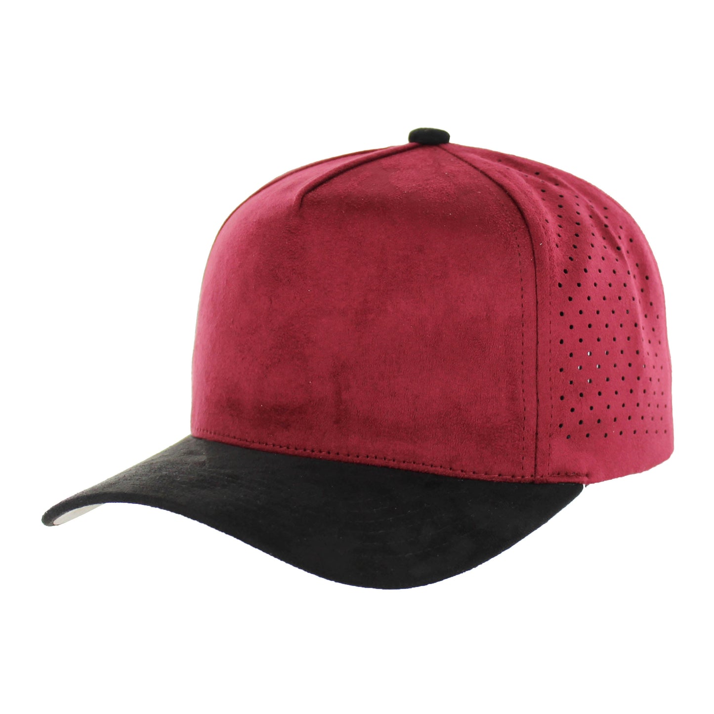 K804SDP - 5 PANEL SUEDE PERFORATED CAP