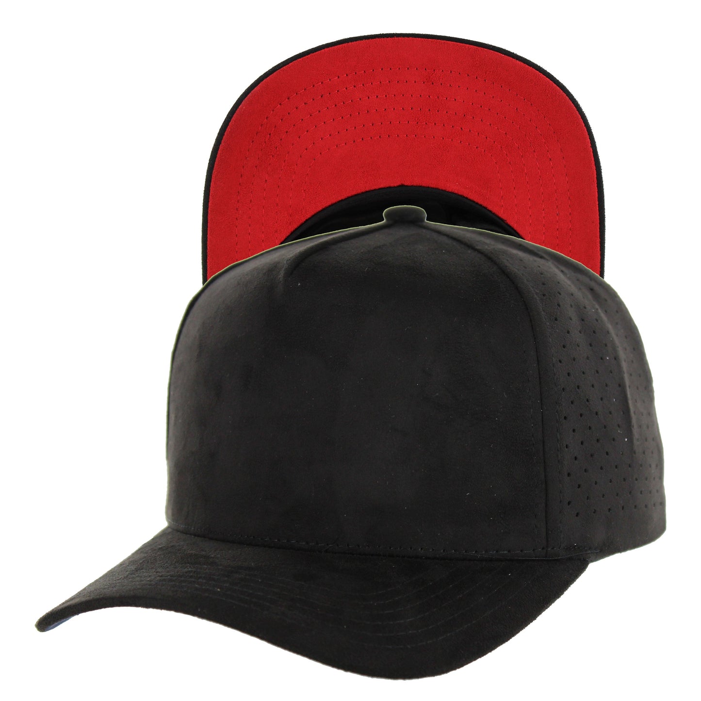 K804SDP - 5 PANEL SUEDE PERFORATED CAP