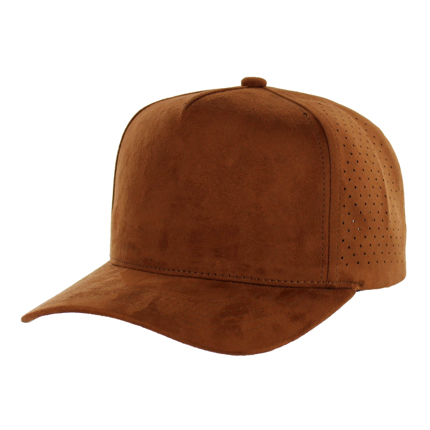 K804SDP - 5 PANEL SUEDE PERFORATED CAP