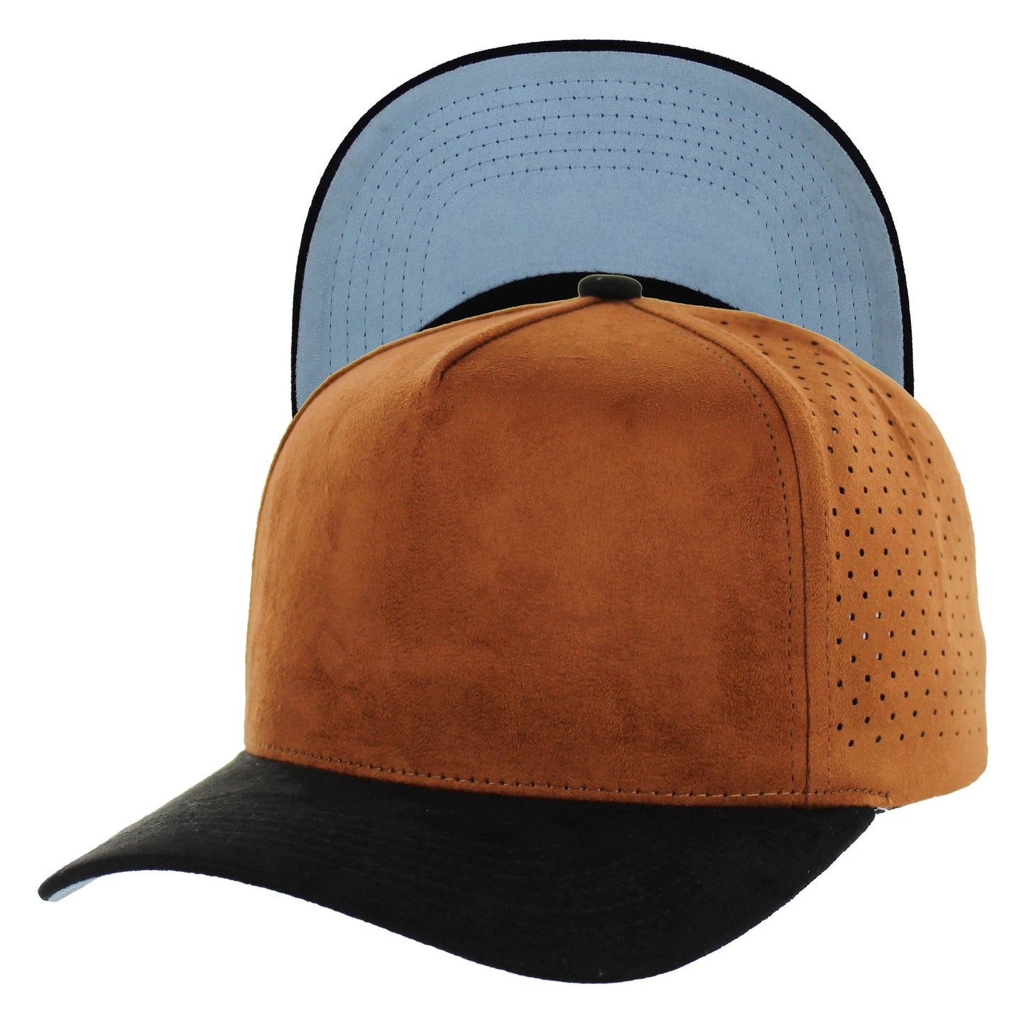 K804SDP - 5 PANEL SUEDE PERFORATED CAP