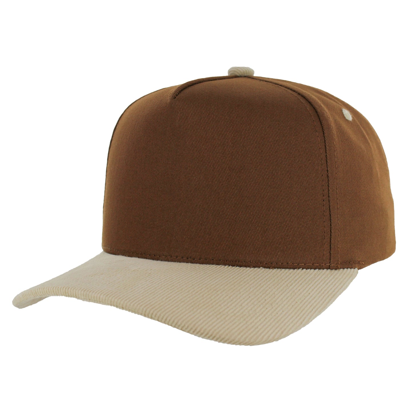 K804CC - 5 PANEL COTTON WITH CORDUROY VISOR CAP