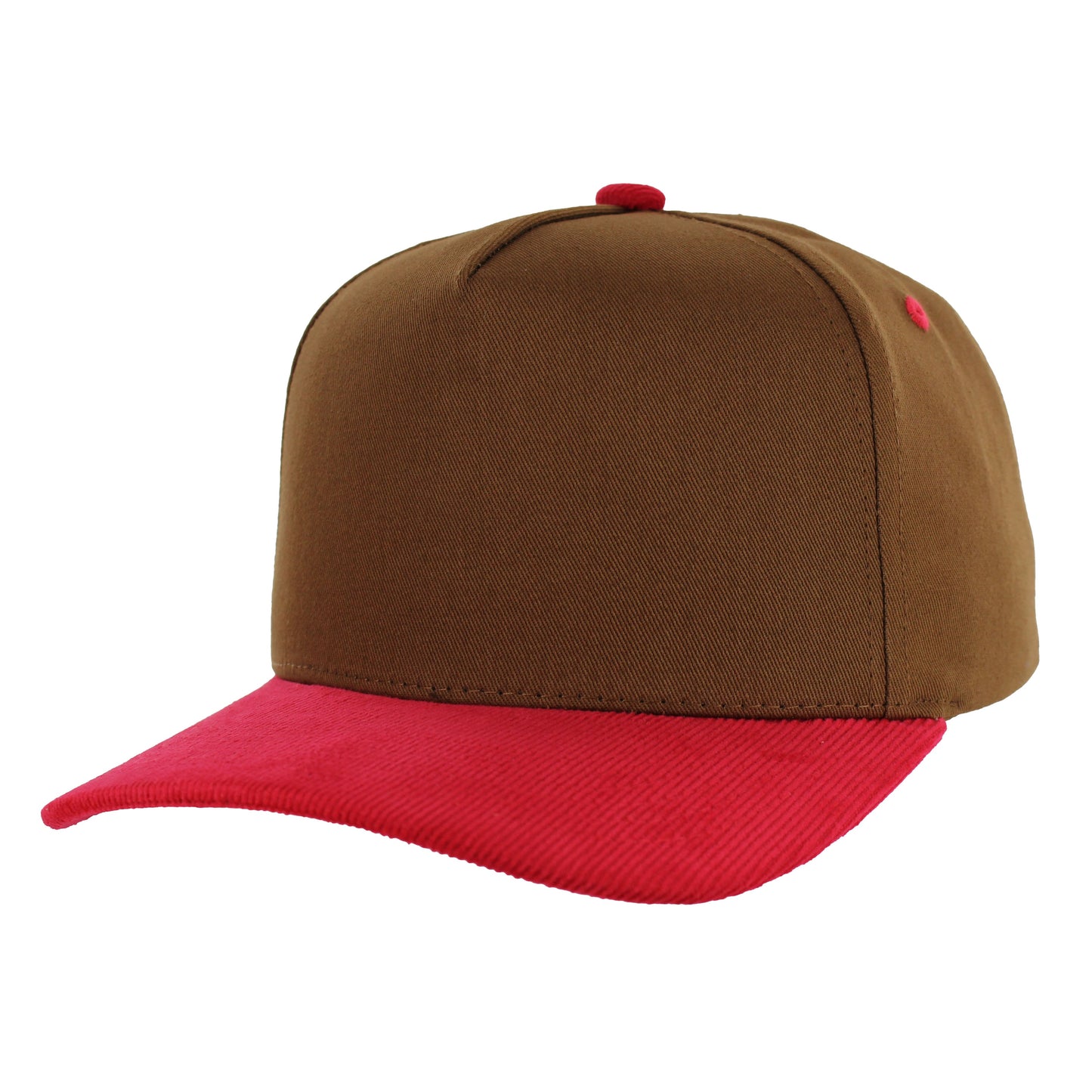 K804CC - 5 PANEL COTTON WITH CORDUROY VISOR CAP