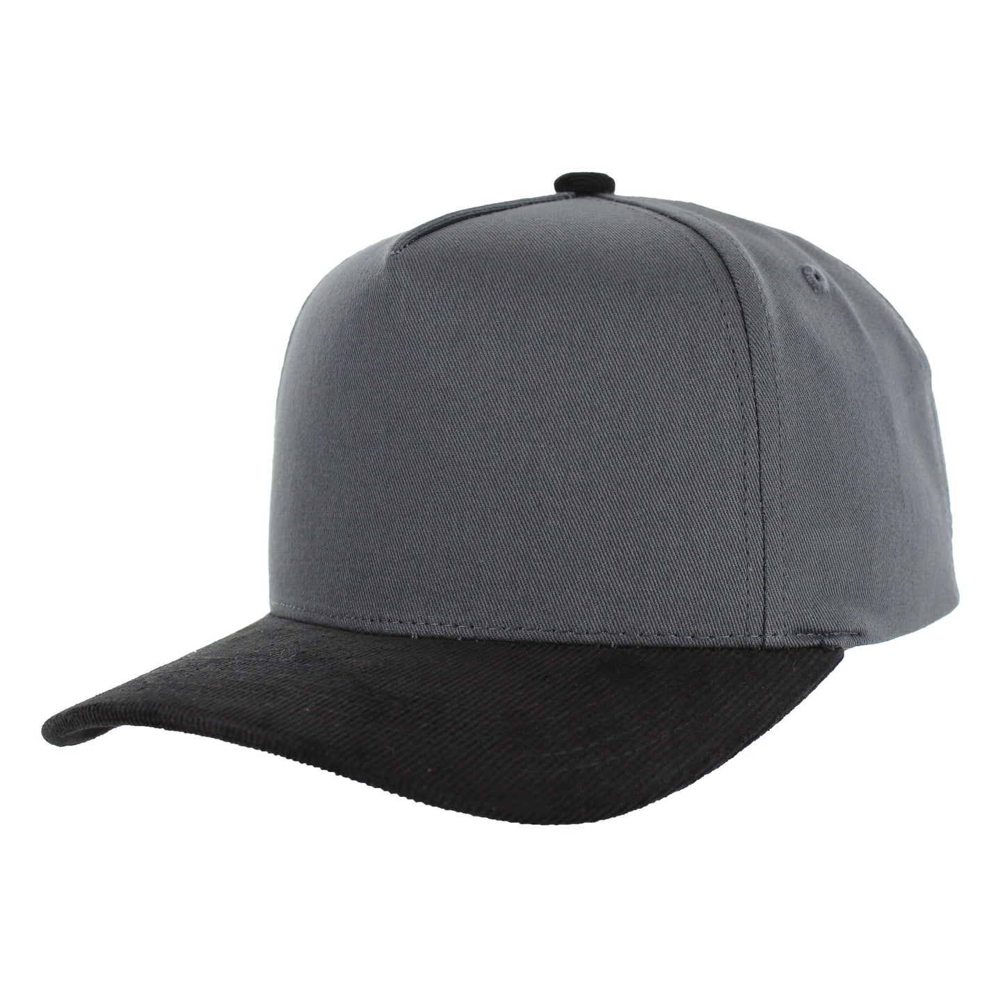 K804CC - 5 PANEL COTTON WITH CORDUROY VISOR CAP