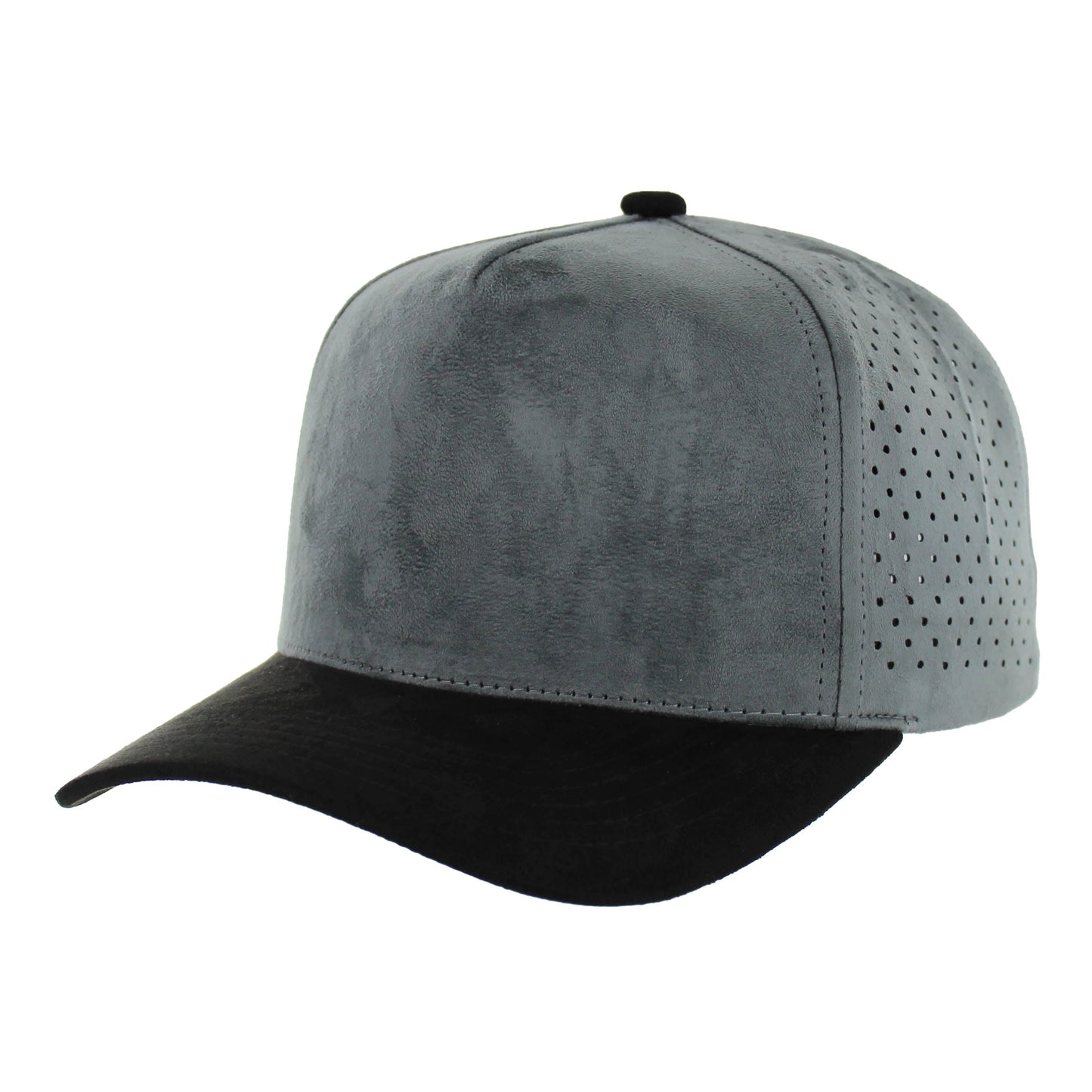 K804SDP - 5 PANEL SUEDE PERFORATED CAP
