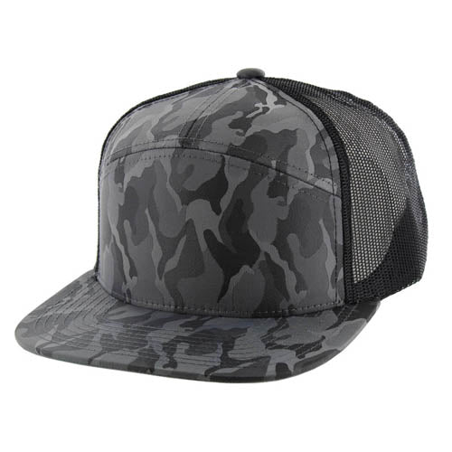 K707NCT - 7 PANEL NYLON CAMO TRUCKER