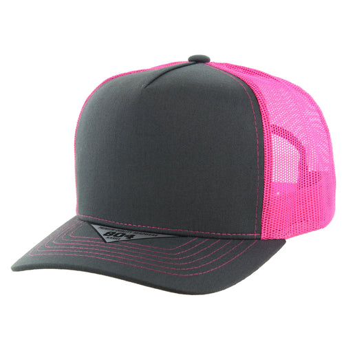 CHARCOAL/NEON PINK