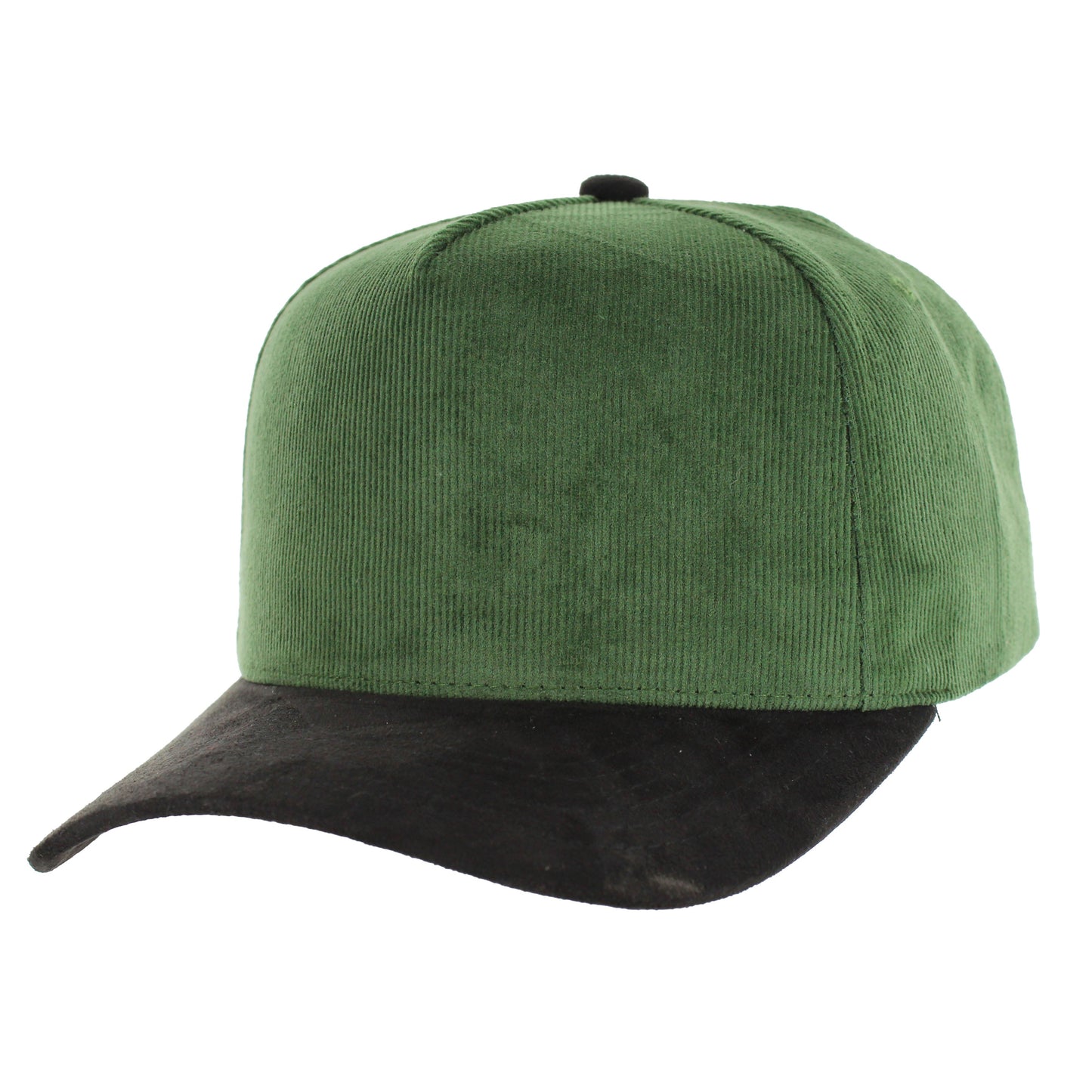 K804CS - 5 PANEL CORDUROY HAT WITH SUEDE VISOR CAP
