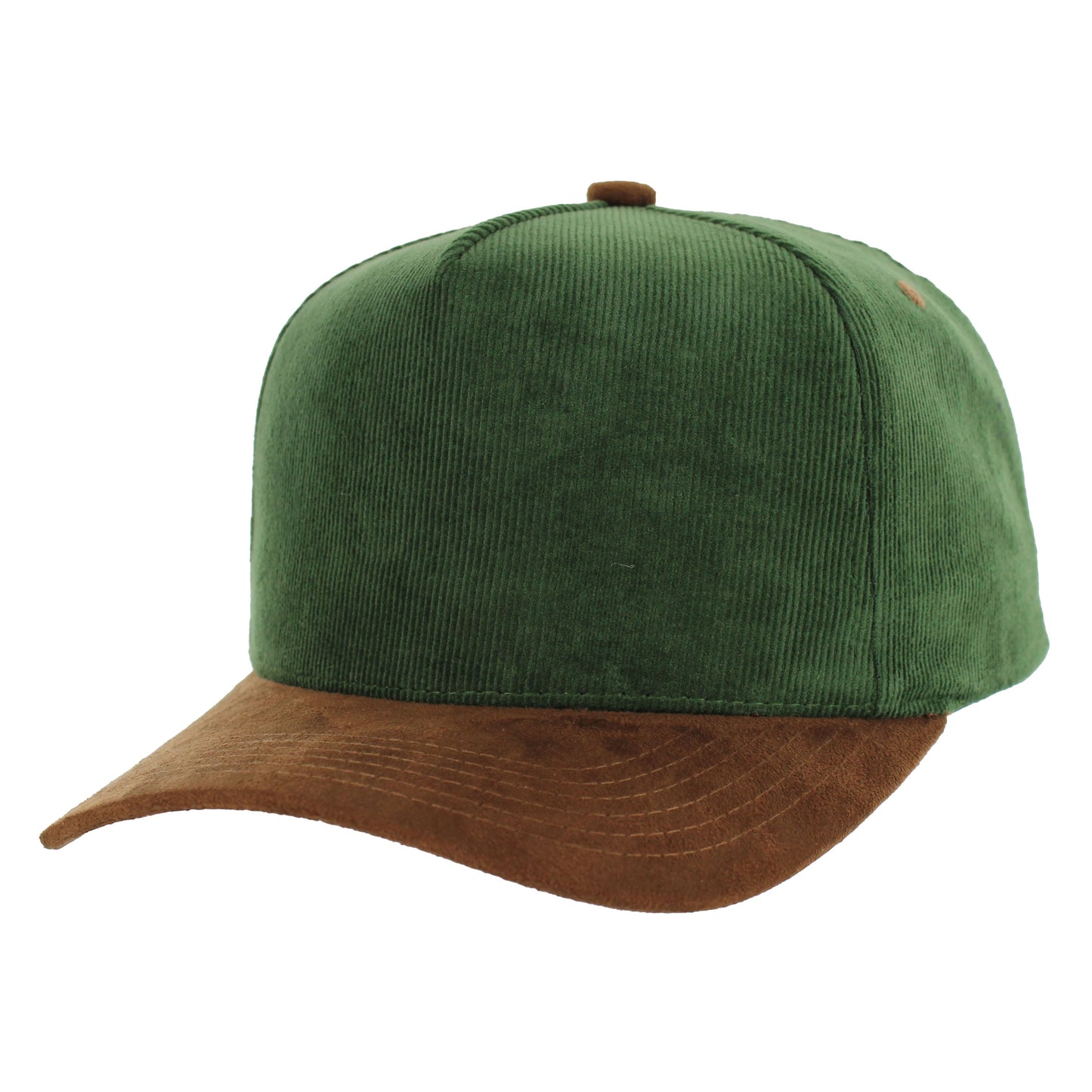 K804CS - 5 PANEL CORDUROY HAT WITH SUEDE VISOR CAP