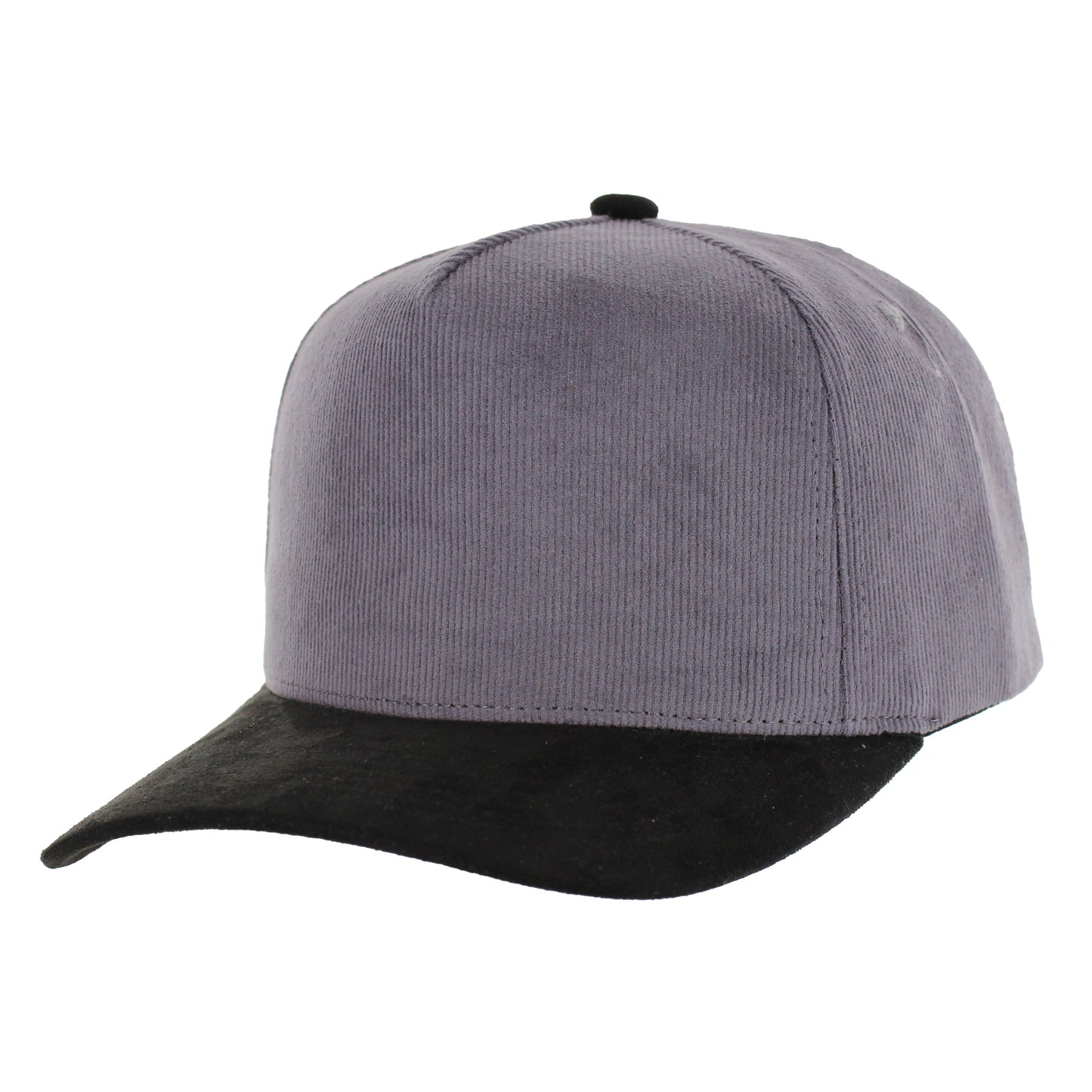 K804CS - 5 PANEL CORDUROY HAT WITH SUEDE VISOR CAP