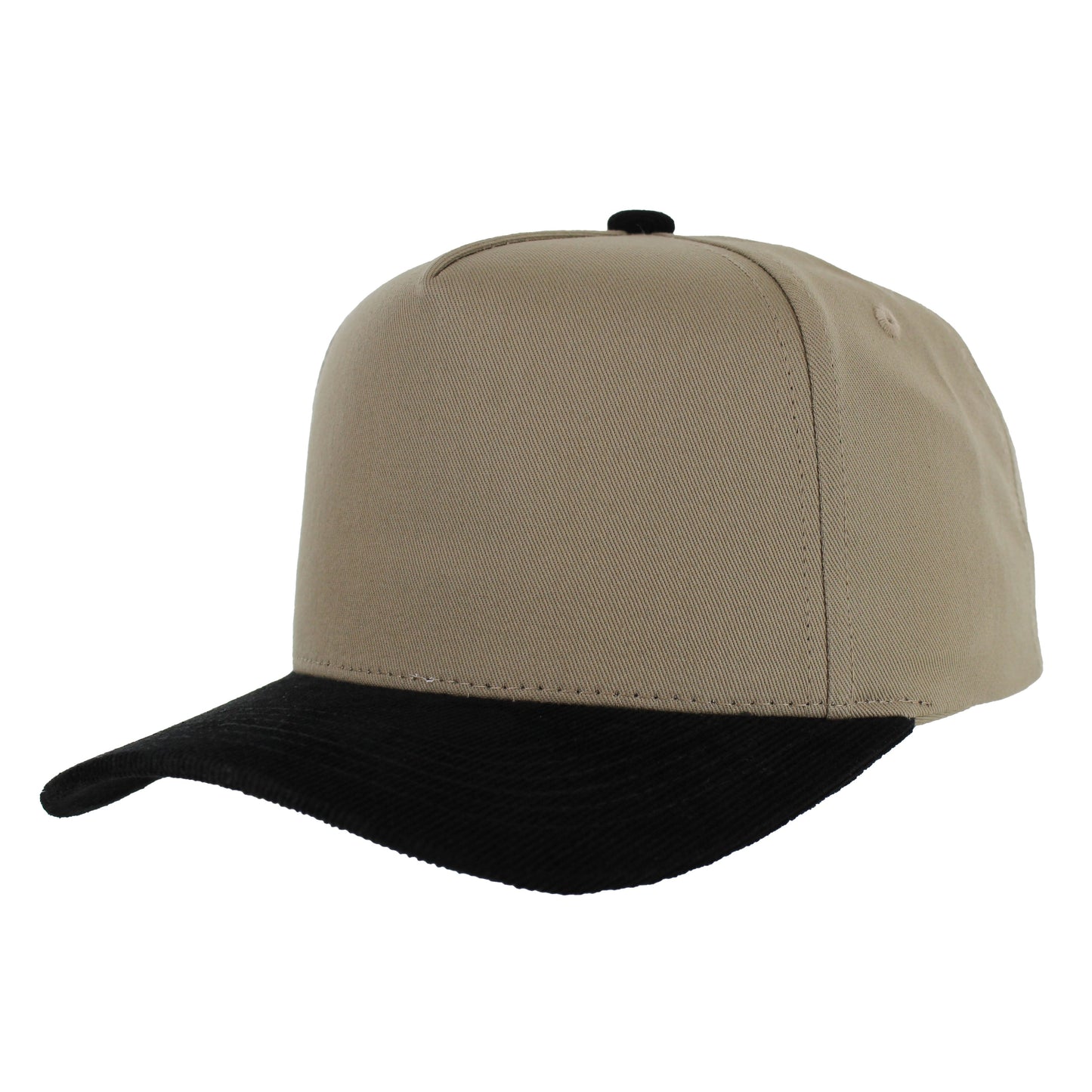 K804CC - 5 PANEL COTTON WITH CORDUROY VISOR CAP