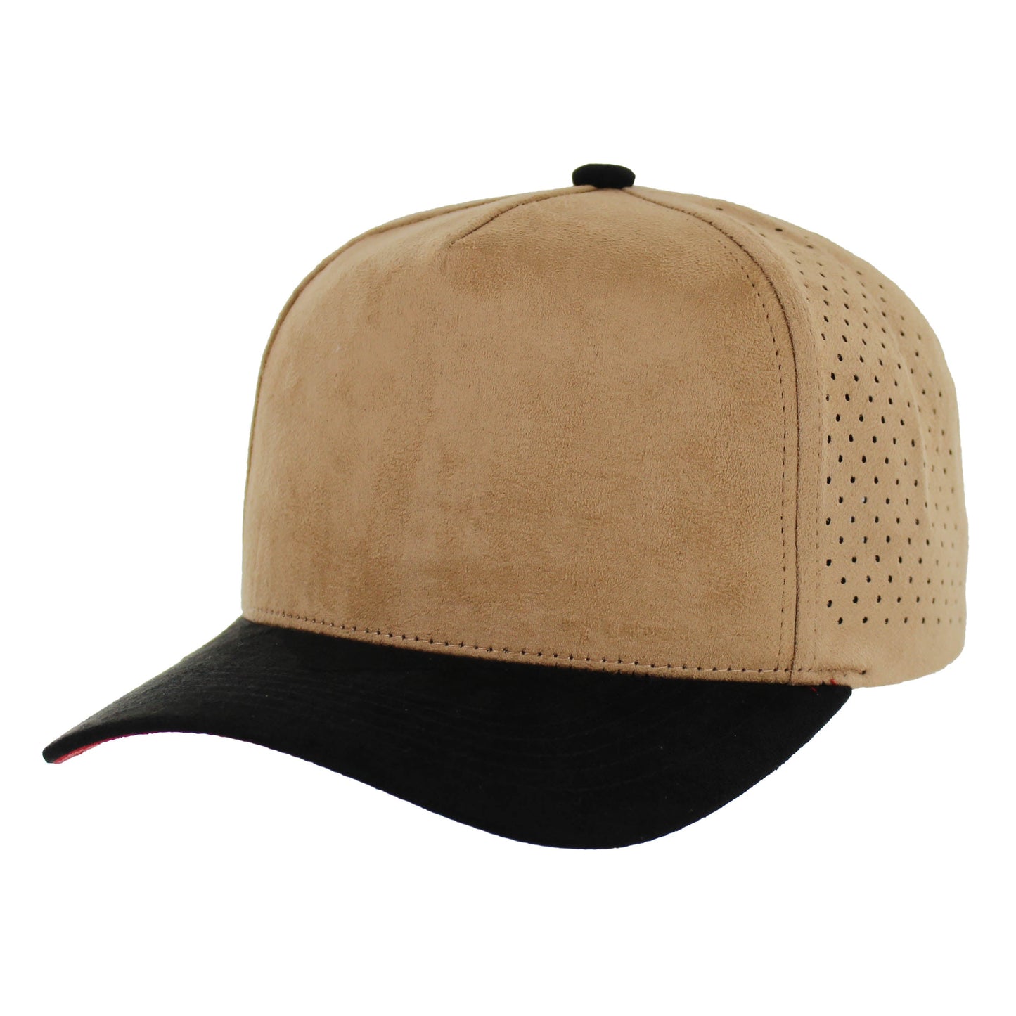 K804SDP - 5 PANEL SUEDE PERFORATED CAP