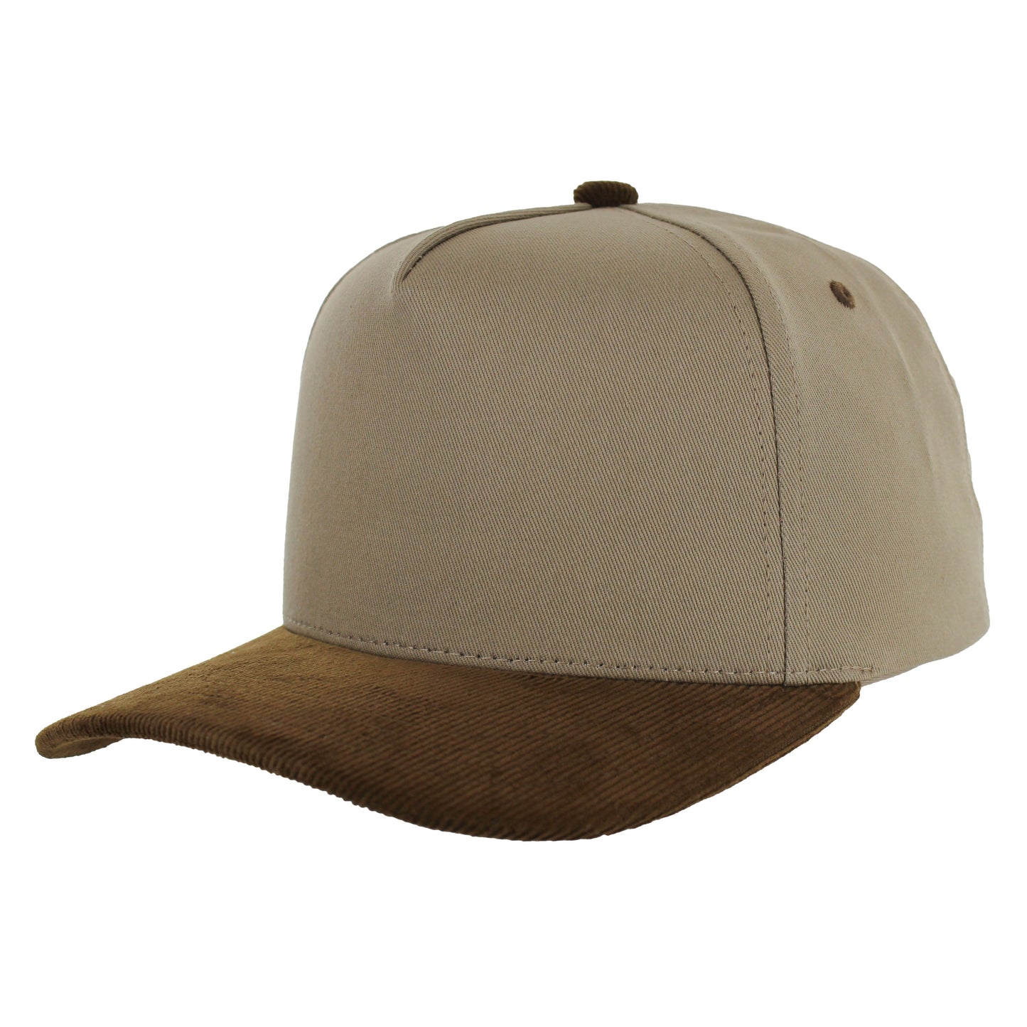 K804CC - 5 PANEL COTTON WITH CORDUROY VISOR CAP