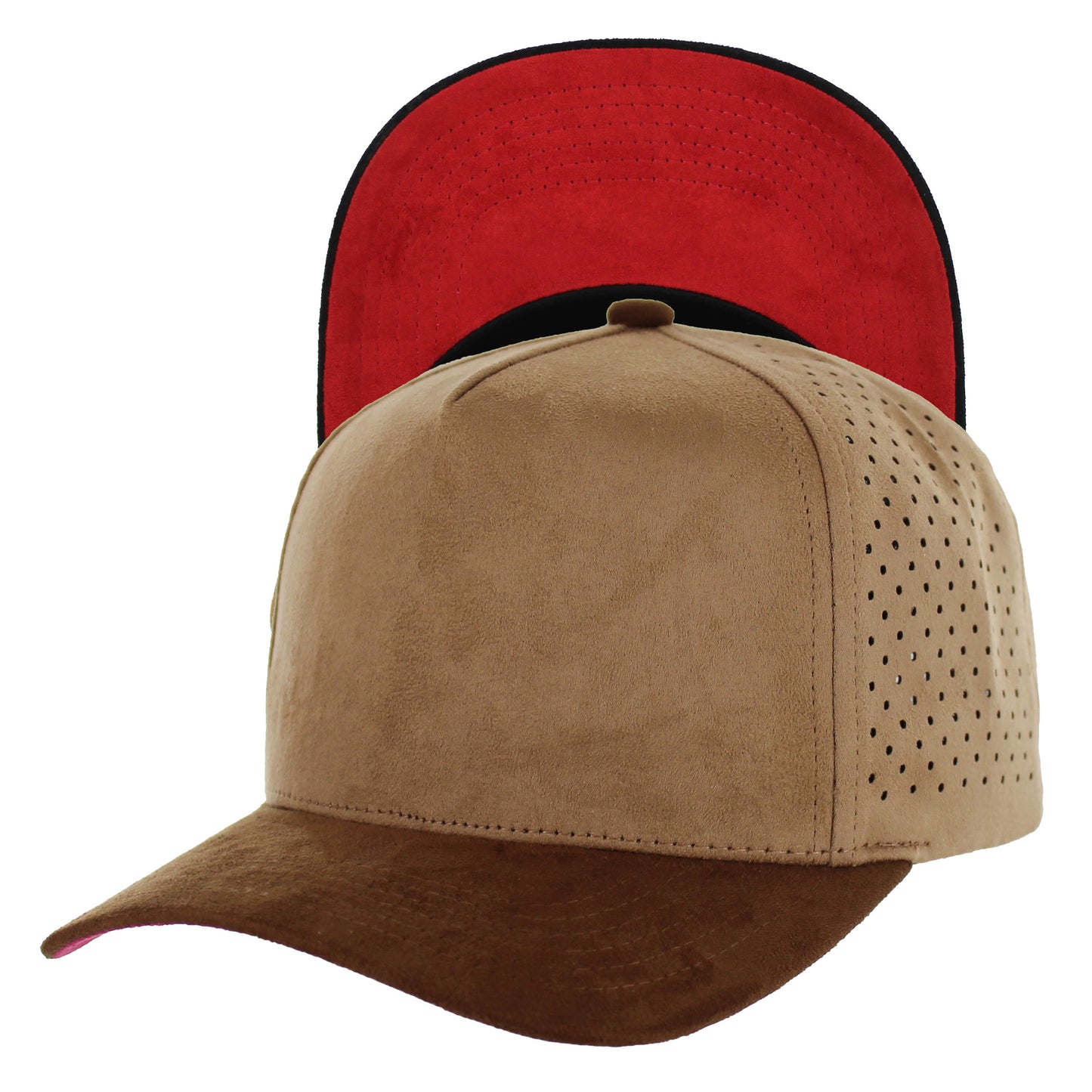 K804SDP - 5 PANEL SUEDE PERFORATED CAP