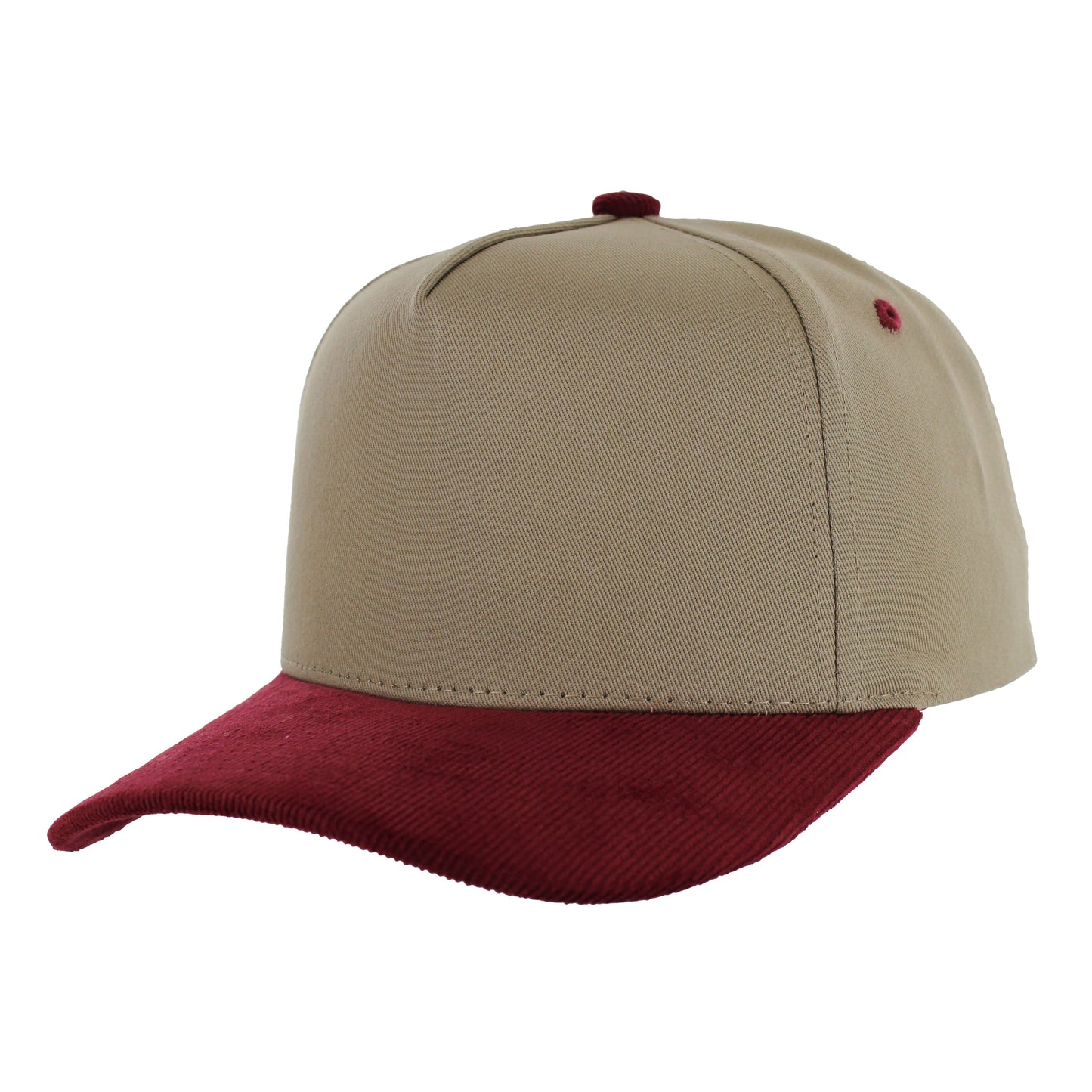 K804CC - 5 PANEL COTTON WITH CORDUROY VISOR CAP