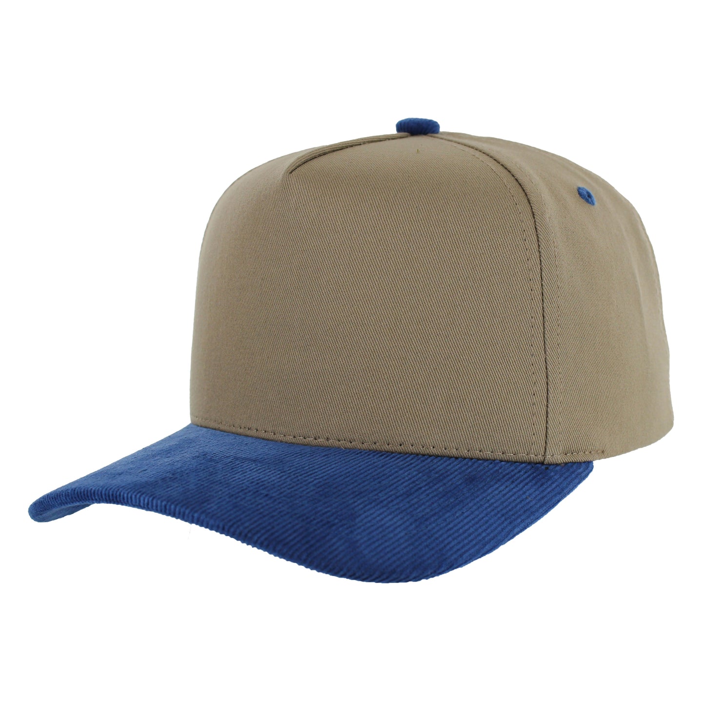K804CC - 5 PANEL COTTON WITH CORDUROY VISOR CAP
